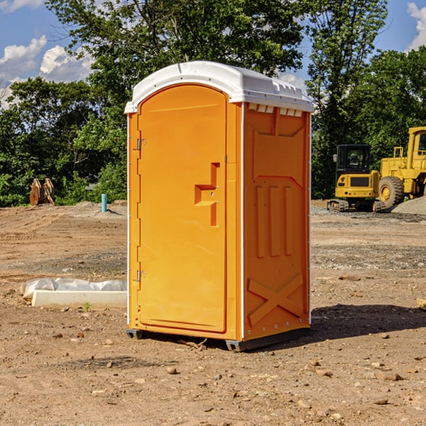 how often are the porta potties cleaned and serviced during a rental period in Edgewood